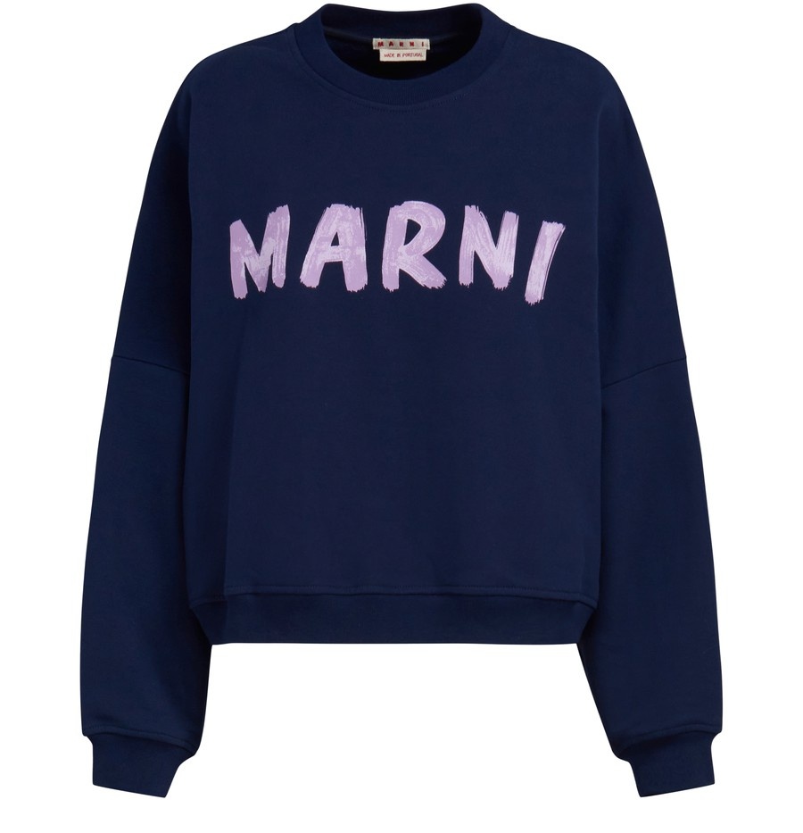 Bio Cotton Sweatshirt With Marni Print - 1