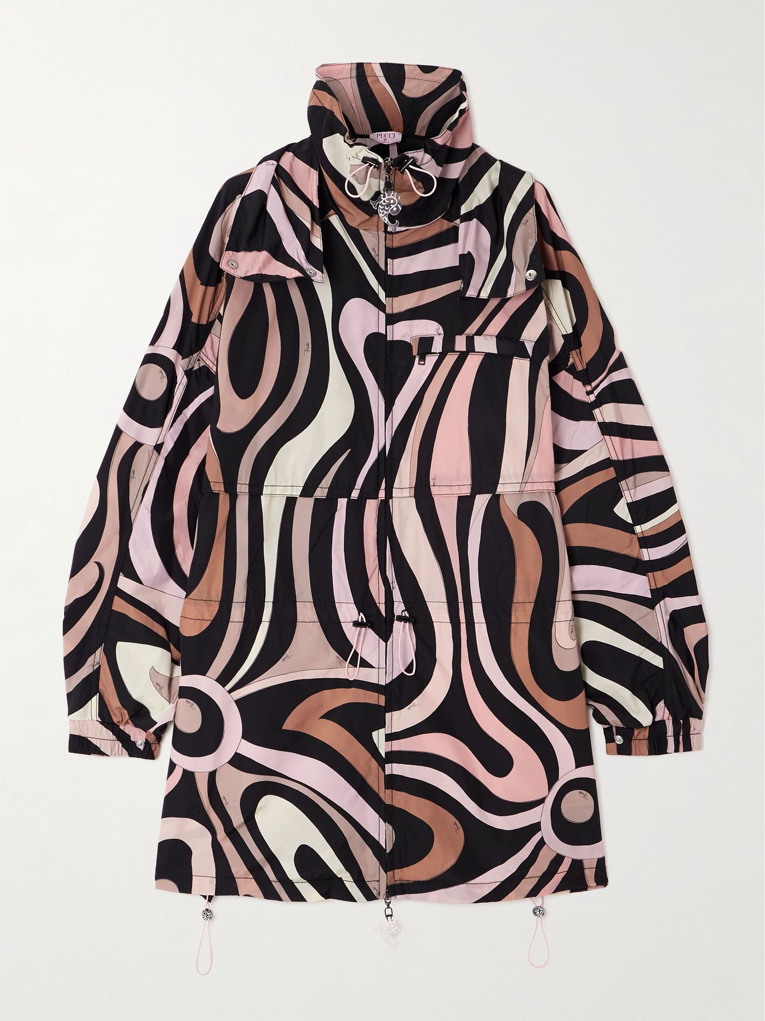 Printed taffeta jacket Black - 1