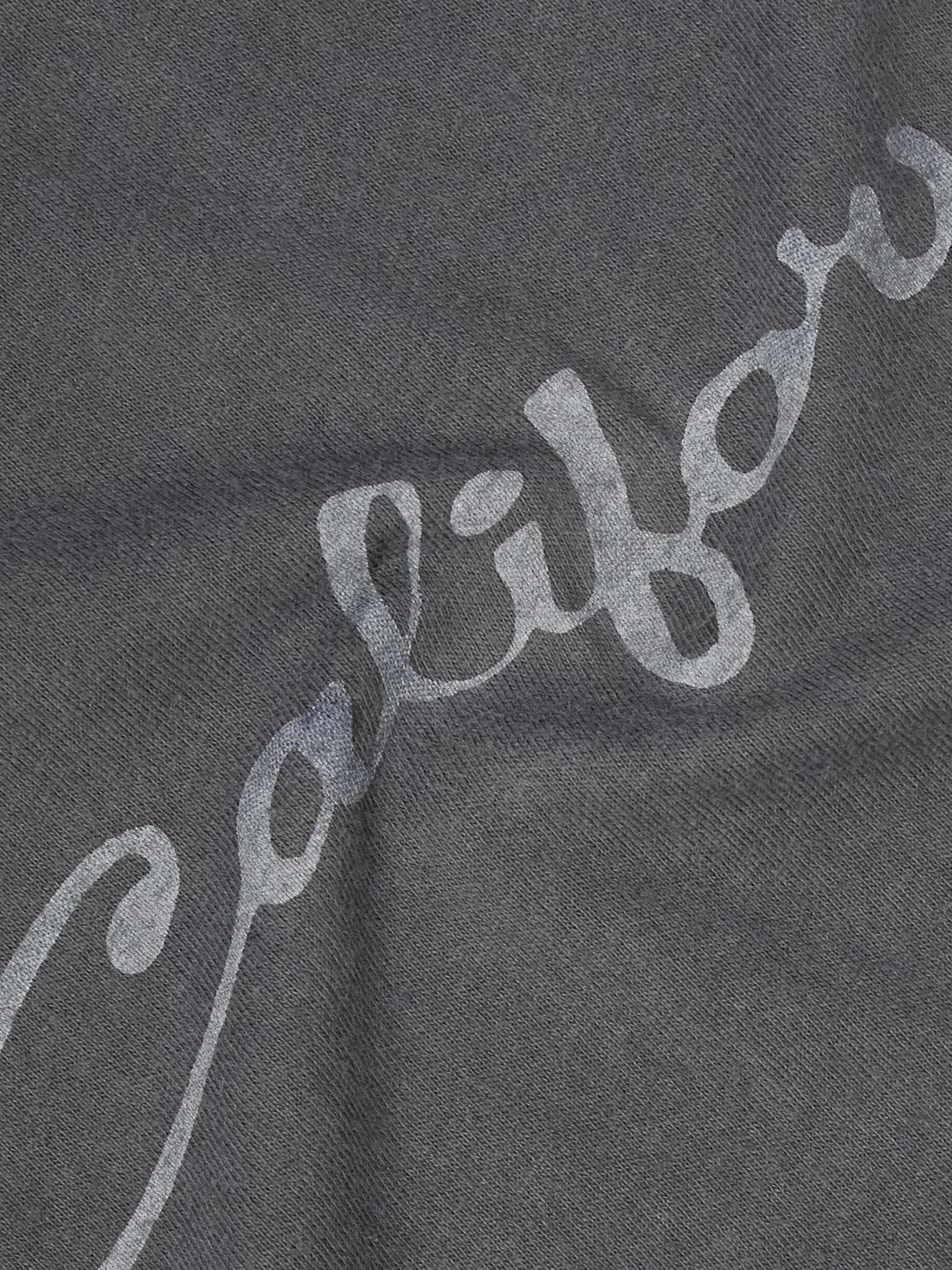 Cropped Distressed Printed Cotton-Jersey T-Shirt - 4