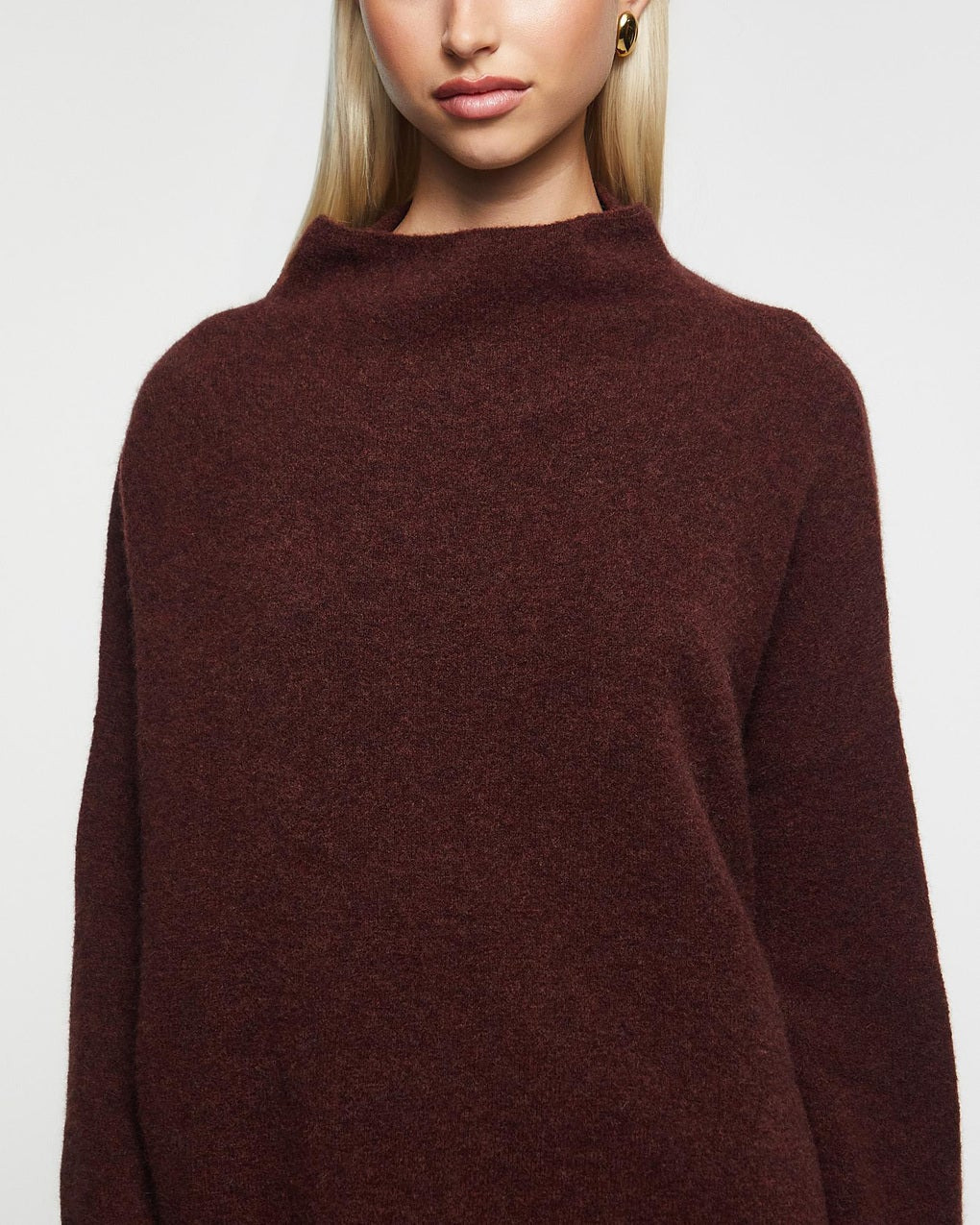 Sweater Mika Yak Funnelneck Burgundy - 5