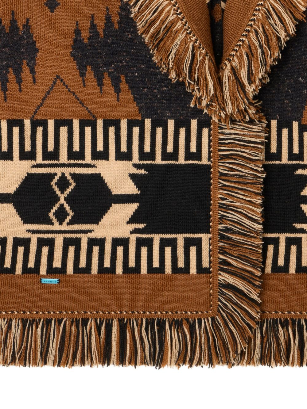 Dreamscape fringe-detailed patterned cardigan - 5