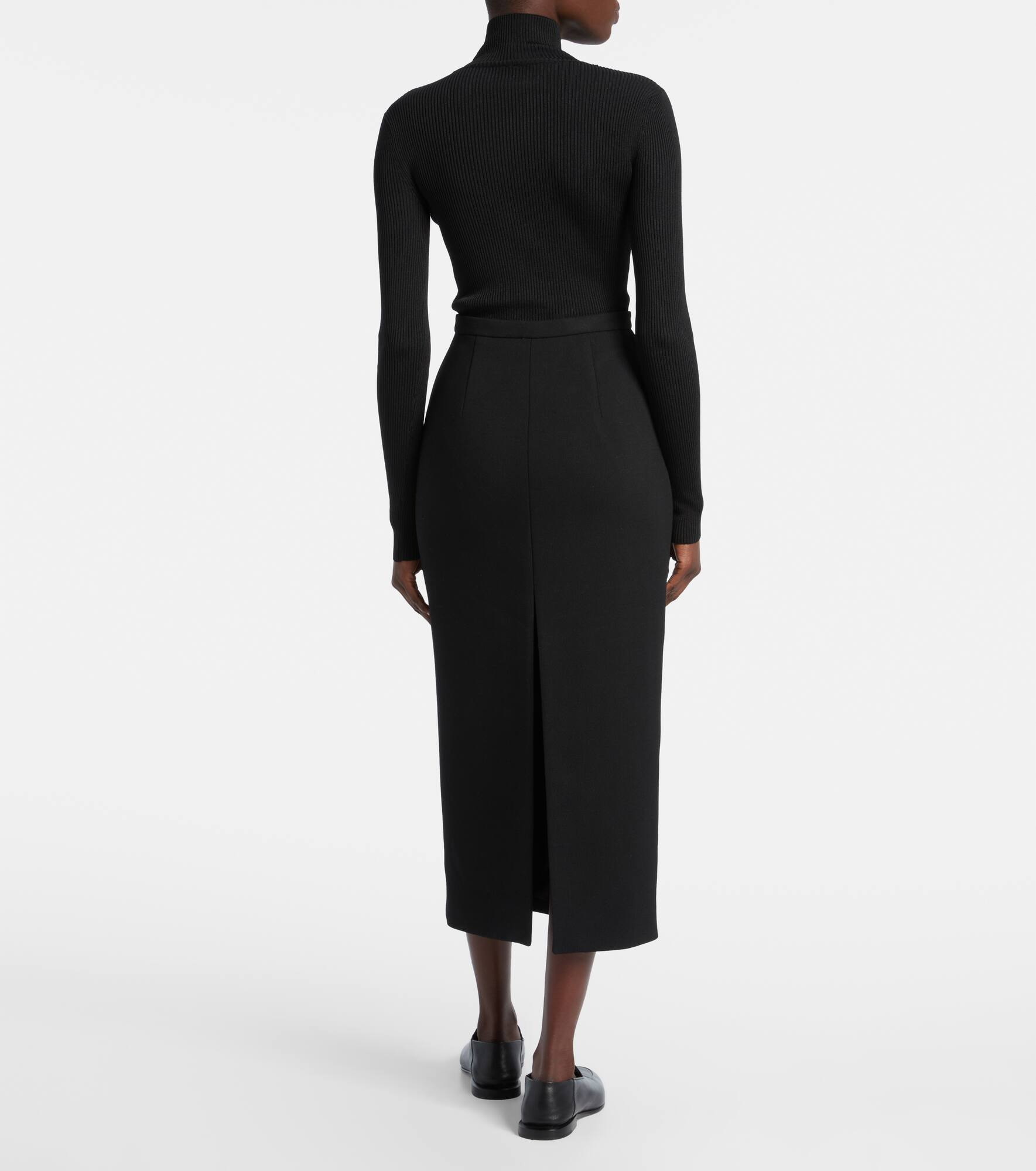 Wool-blend midi skirt - 3