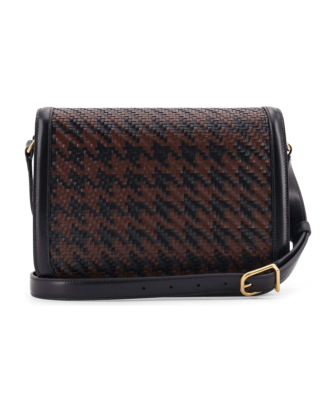 Valentino Garavani 9to5 Woven Leather Shoulder Bag - 2
