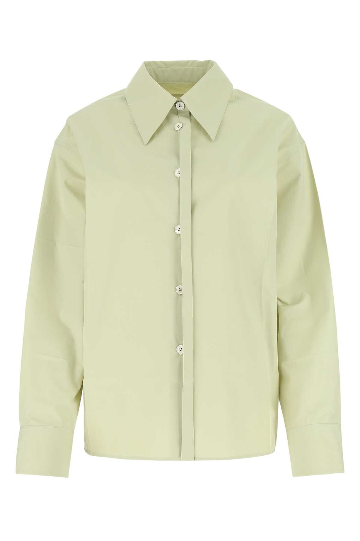 Jil Sander Women Pastel Green Poplin Oversize Shirt - 1