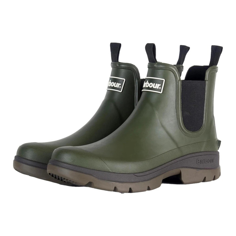 Barbour ICONIC BARBOUR WELLINGTON BOOTS IN OLIVE GREEN outlook