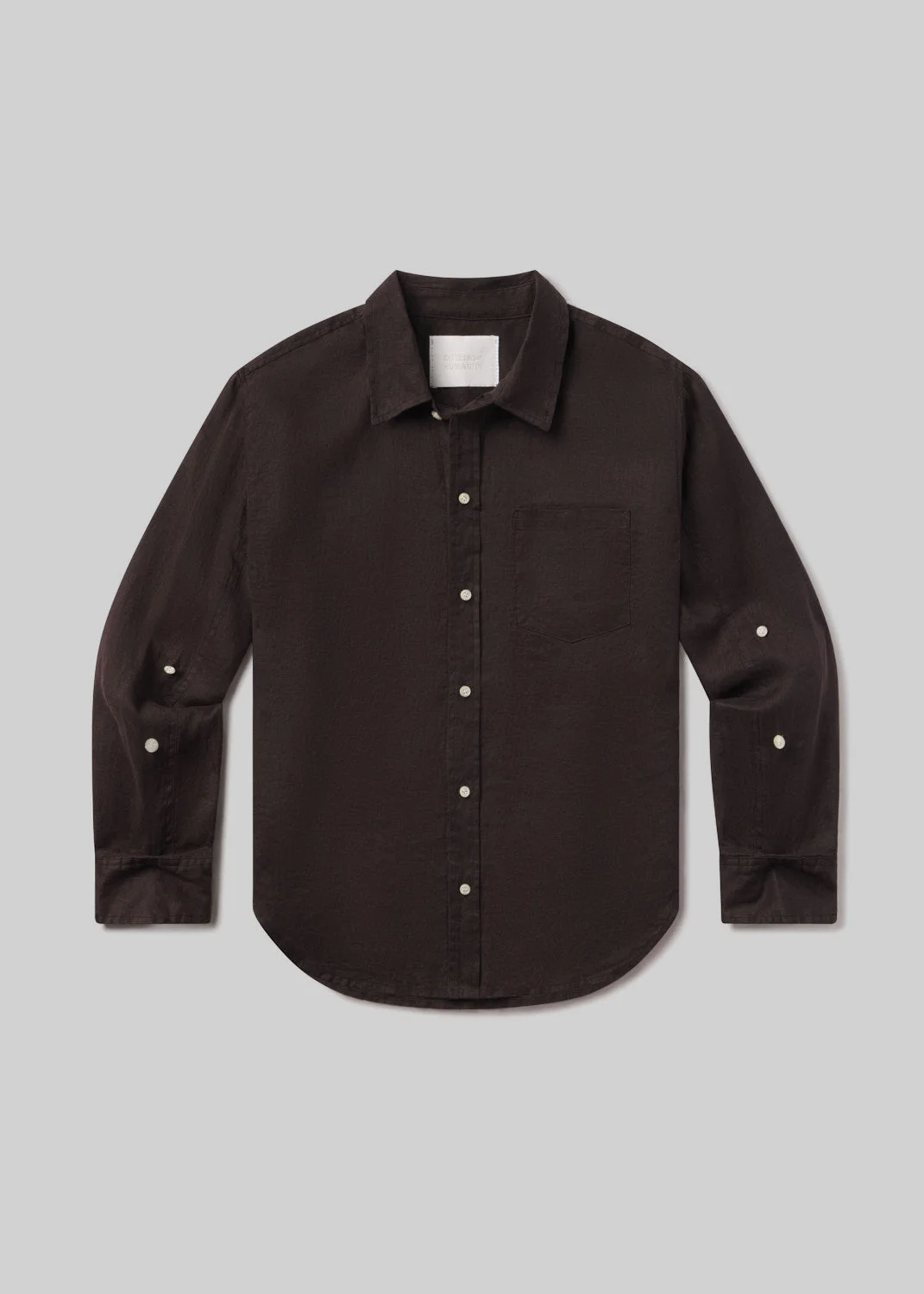 Kayla Shrunken Linen Shirt
In Chocolate - 1