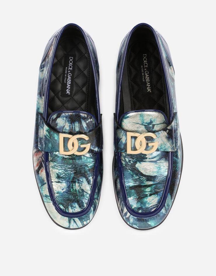 Tie dye patent leather slippers - 4
