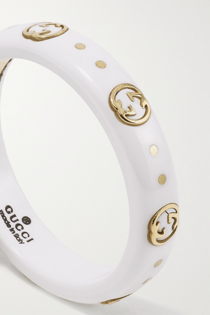 Icon 18-karat gold, synthetic corundum and zirconia ring 4