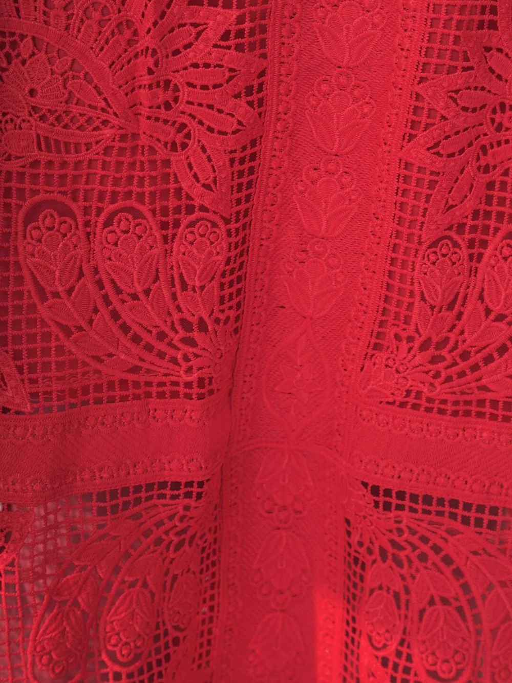 lace-panelled midi skirt - 5