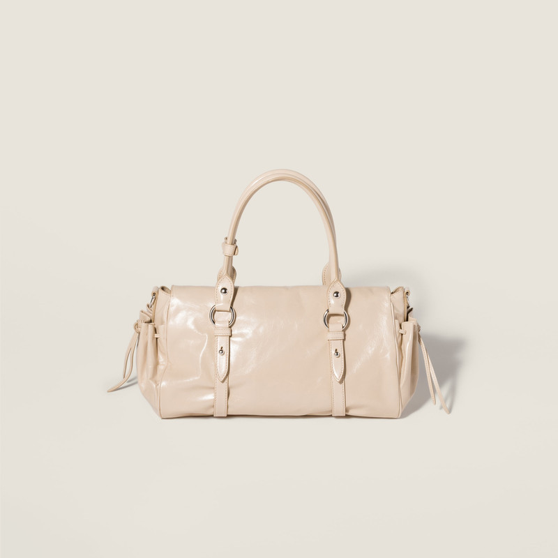 Shiny leather handbag 3