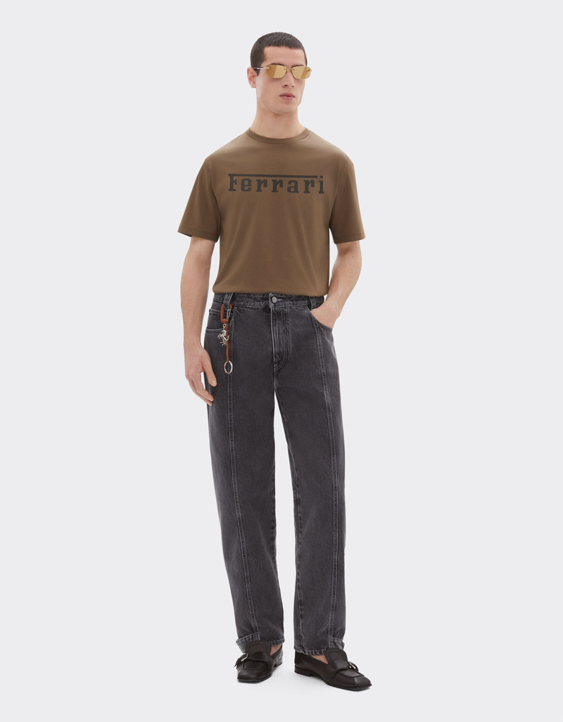Ferrari Cotton T-shirt with Ferrari logo outlook