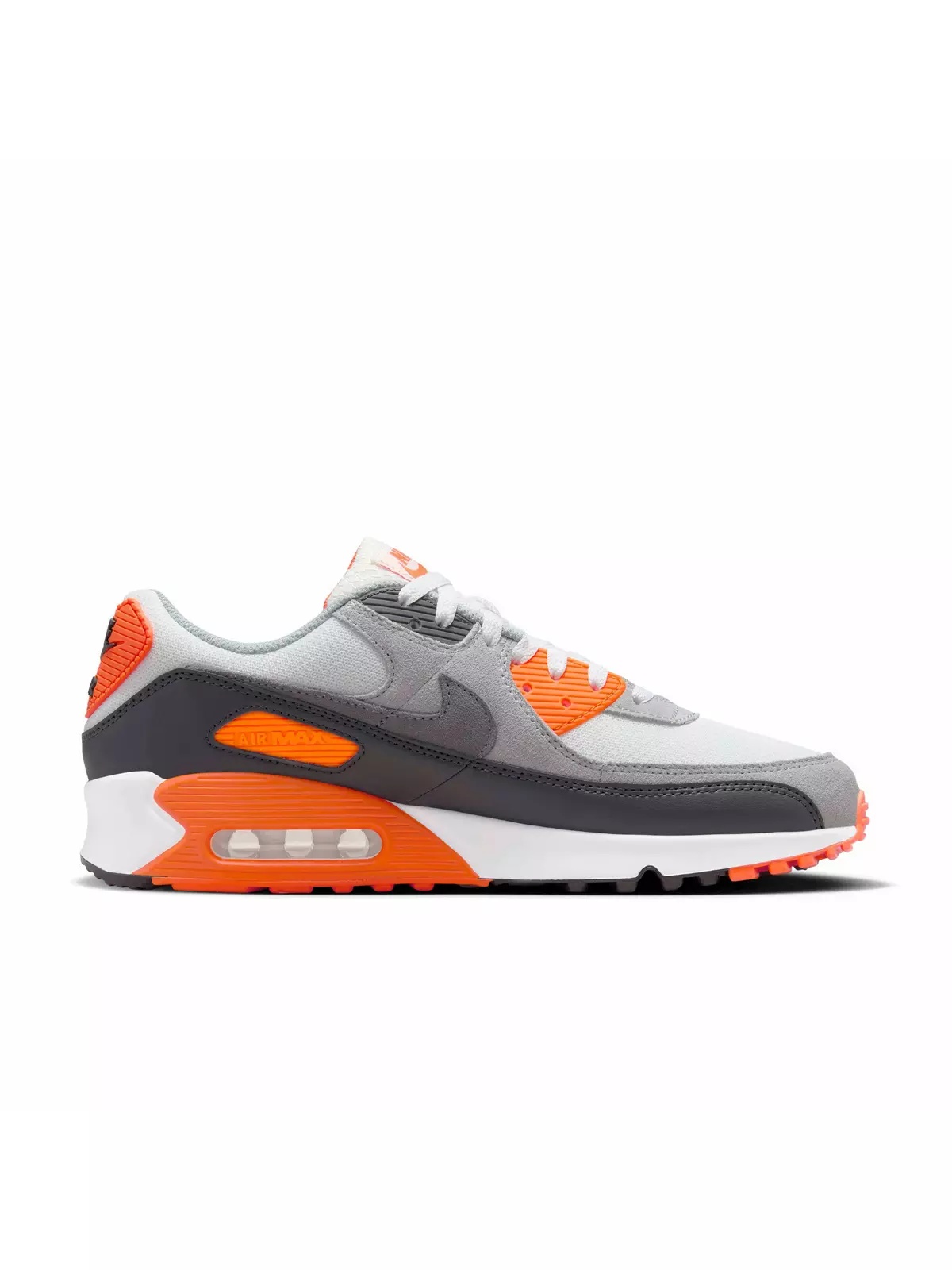 Air Max 90 "Summit White/Safety Orange/Dark Smoke Grey/Smoke Grey" Men's Shoe - 1