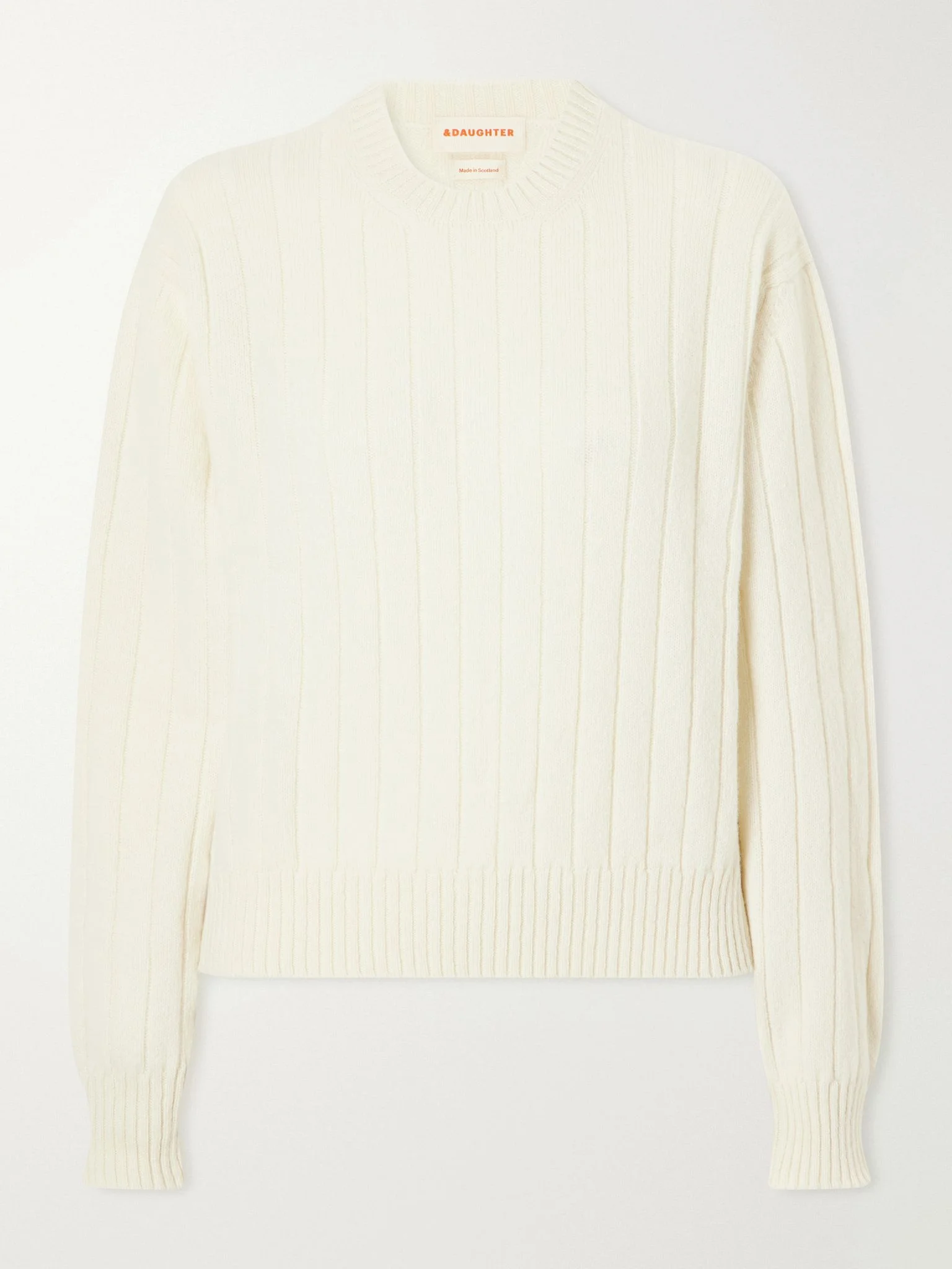 Rooney ribbed wool sweater Cream - 1