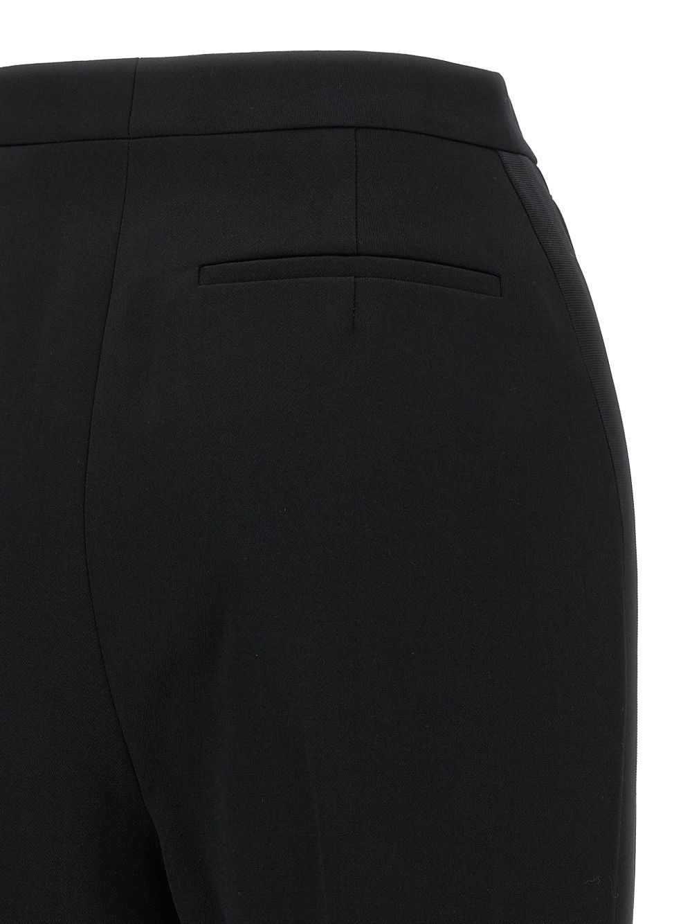 satin-band wool trousers - 4