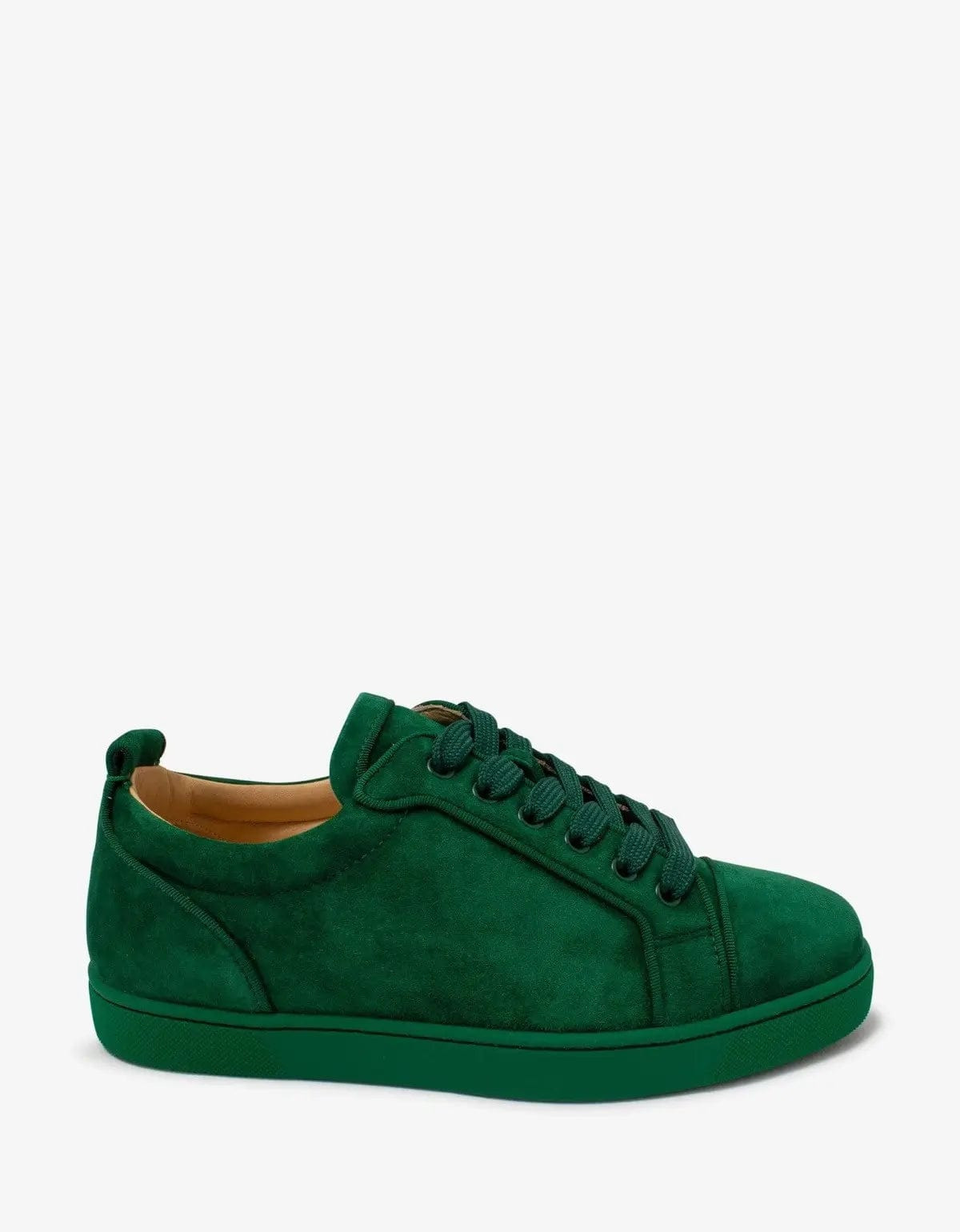 Christian Louboutin Louis Junior Orlato Green Suede Trainers - 2
