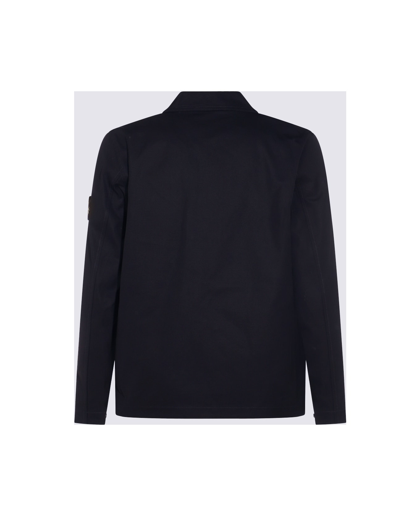 Dark Blue Cotton Casual Jacket - 2