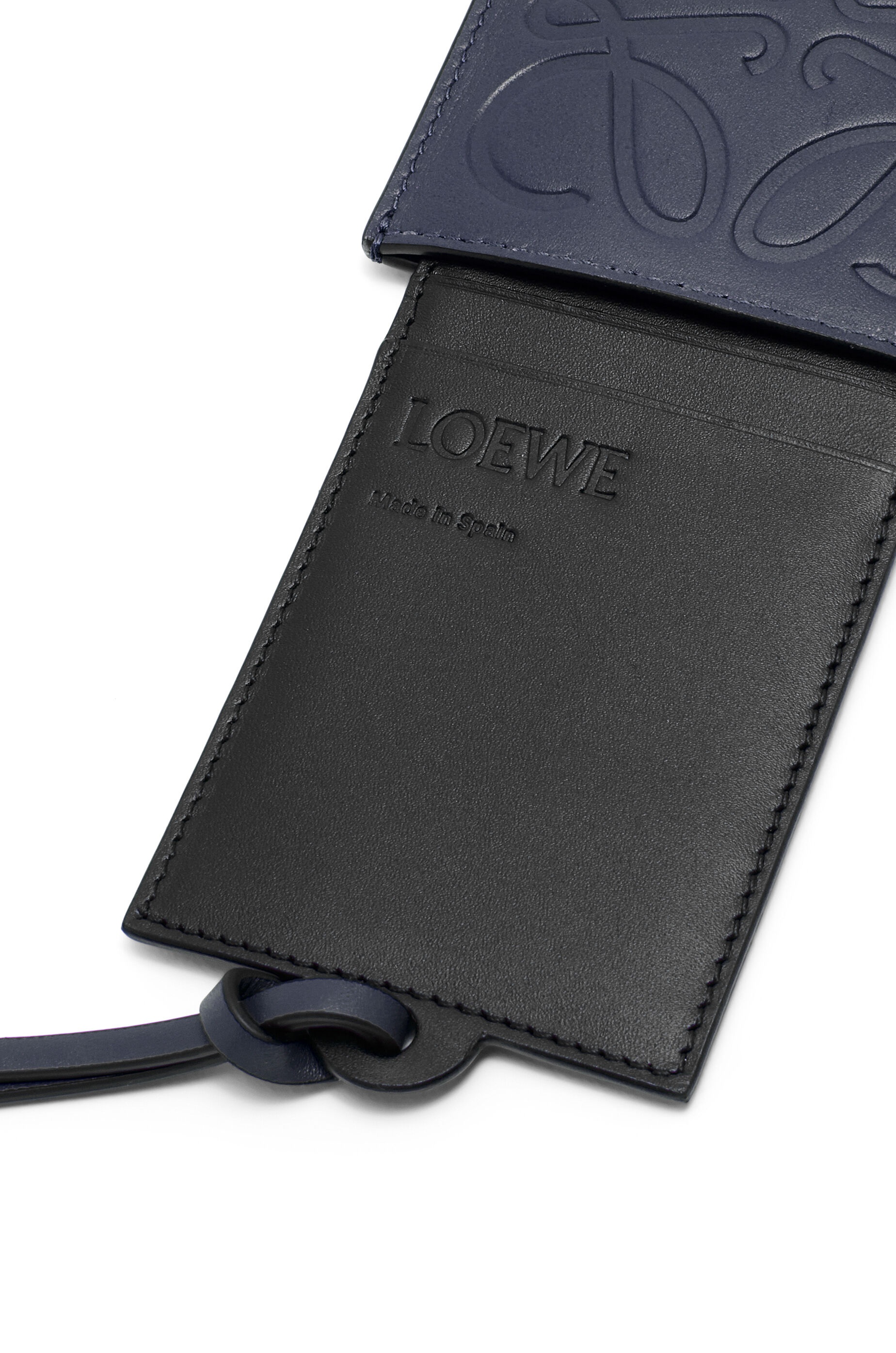 Sliding neck cardholder in classic calfskin - 9