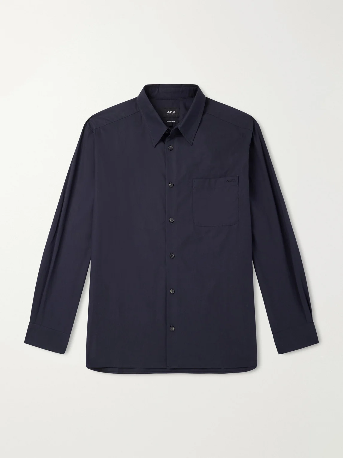 Malo Logo-Embroidered Organic Cotton-Poplin Shirt - 1