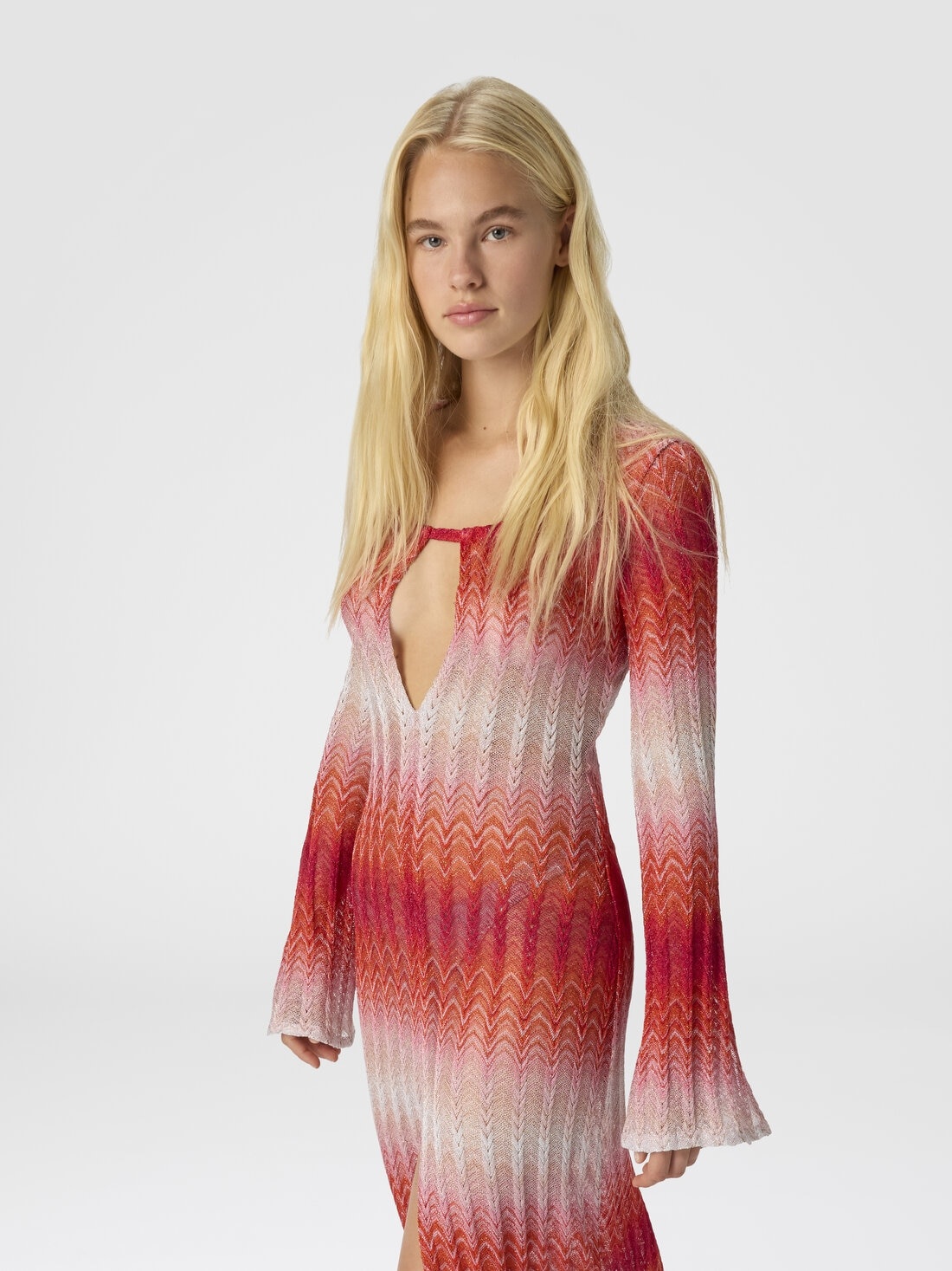 Long cover-up with cut-out details - 4