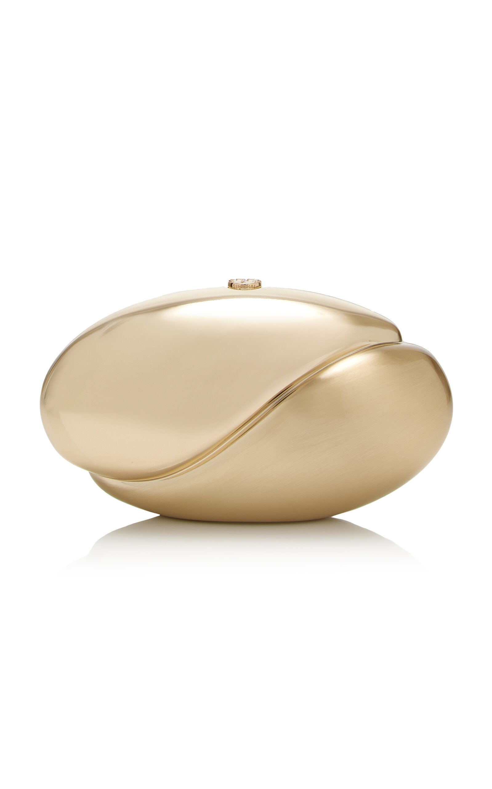 Ameera Sculpted Clutch gold - 1