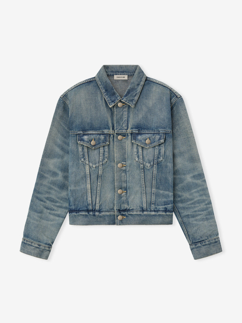 Vintage Denim Classic Trucker Jacket - 1