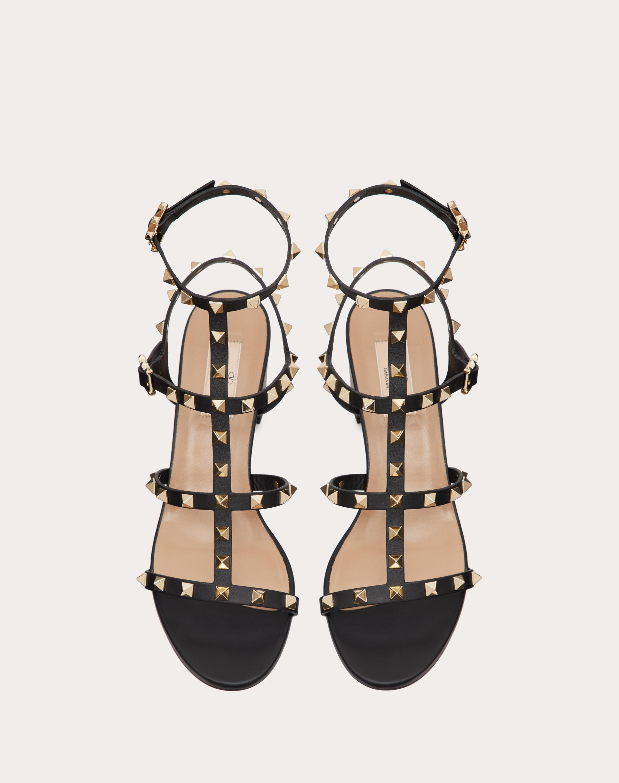 ROCKSTUD CALFSKIN ANKLE STRAP SANDAL 60 MM - 4