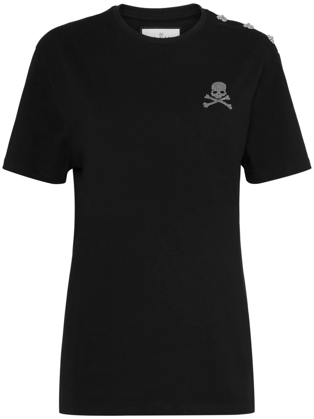 skull-embellished cotton T-shirt - 1