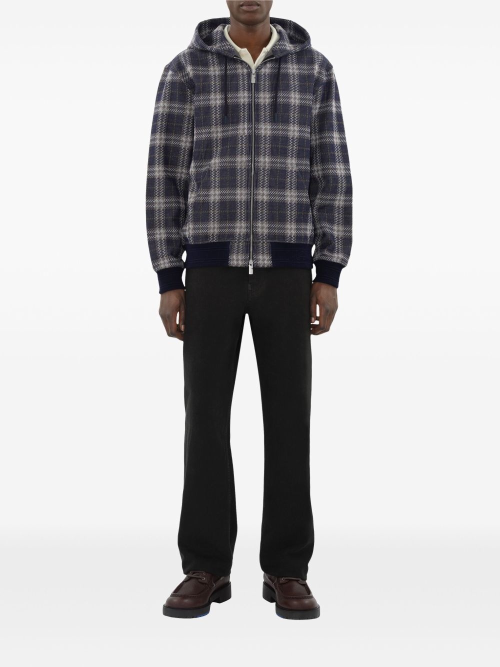 checked hoodie - 2