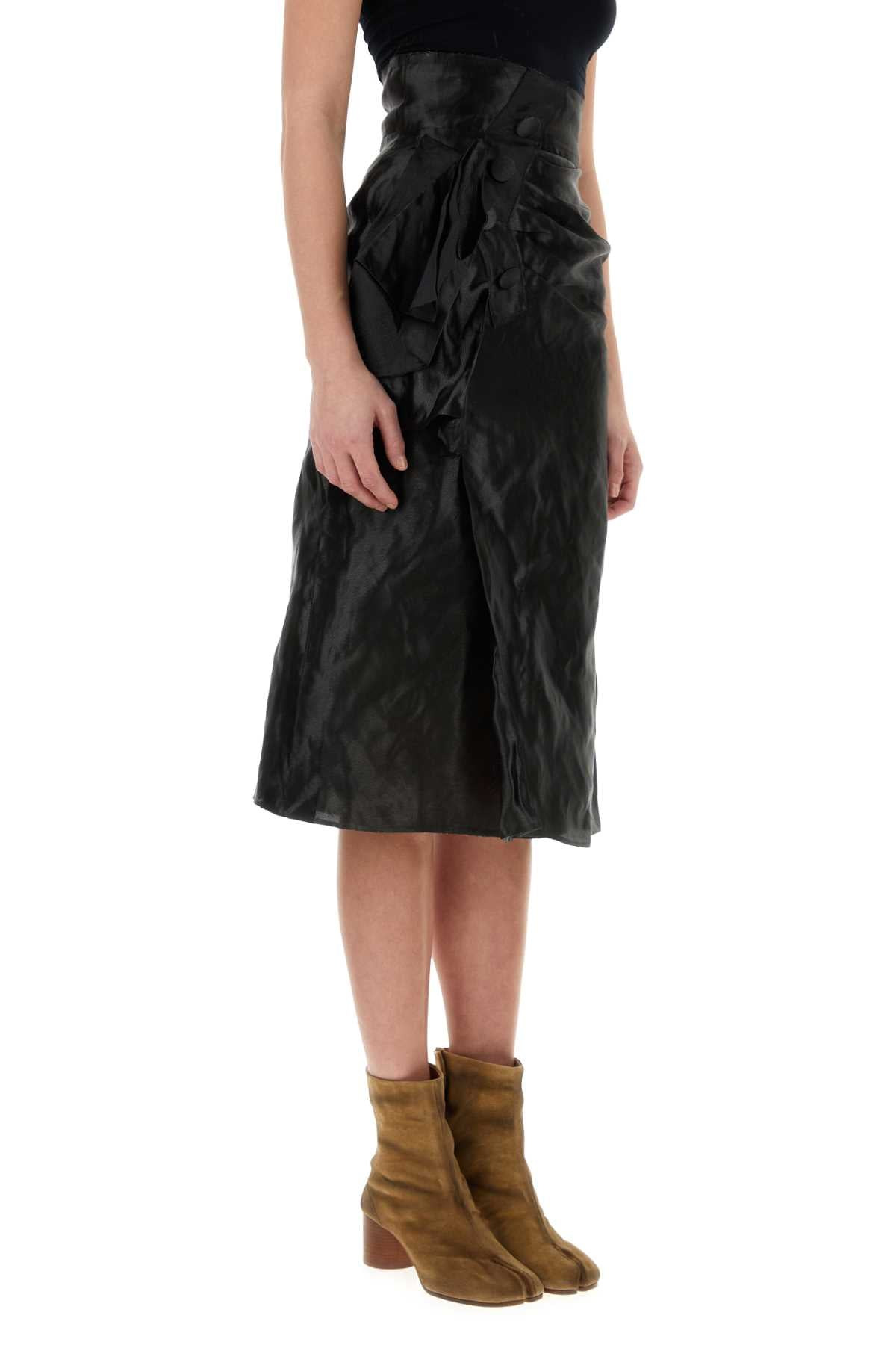 Maison Margiela Women Black Jersey Skirt - 3