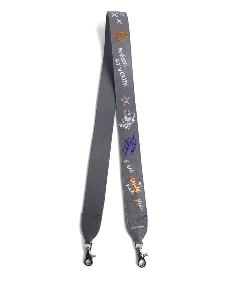 Zadig & Voltaire embroidered bag strap outlook