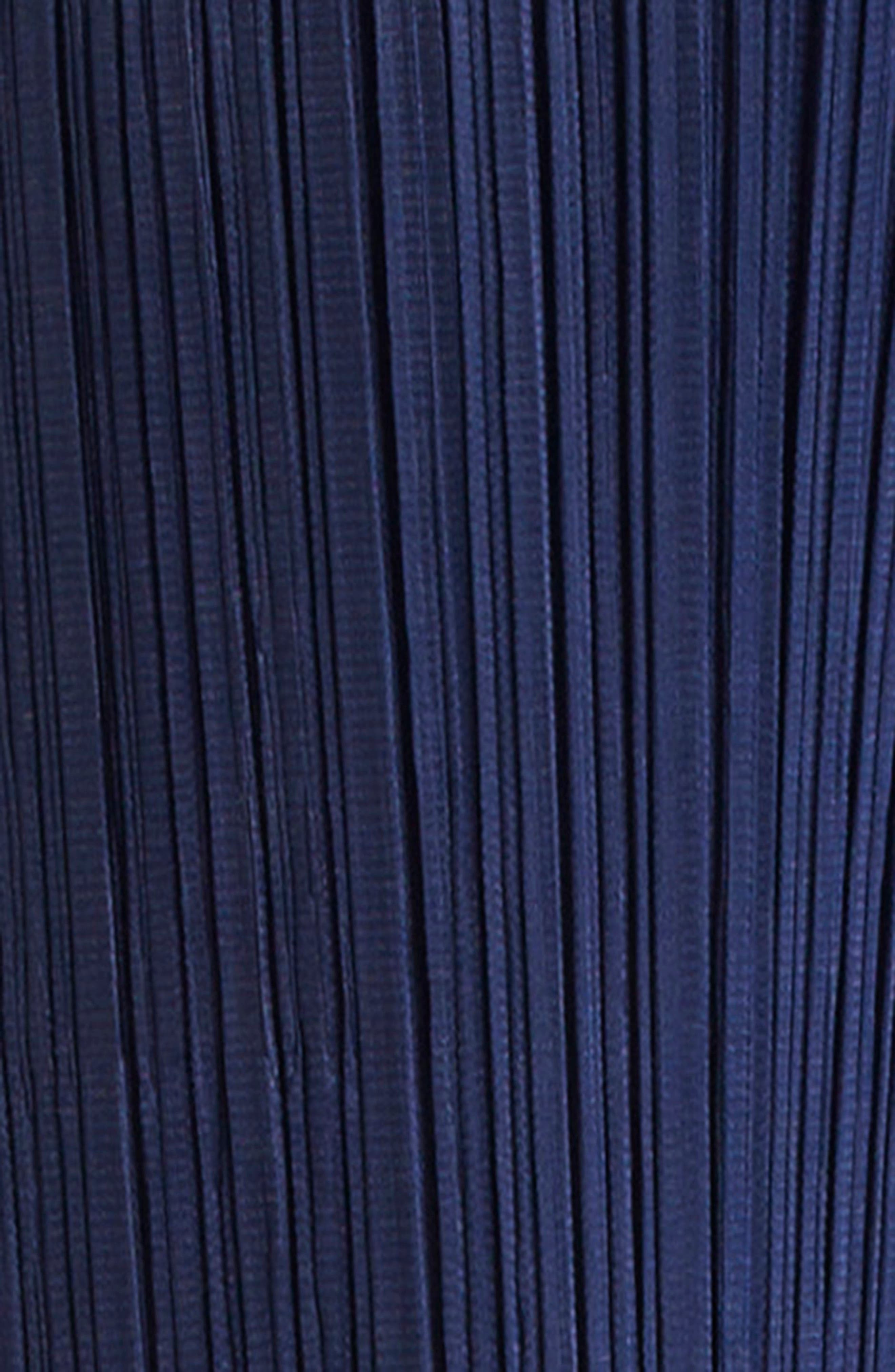 Pleats Please Issey Miyake Monthly Colors February Pleated Crop Wide Leg Pants in Navy at Nordstrom - 7