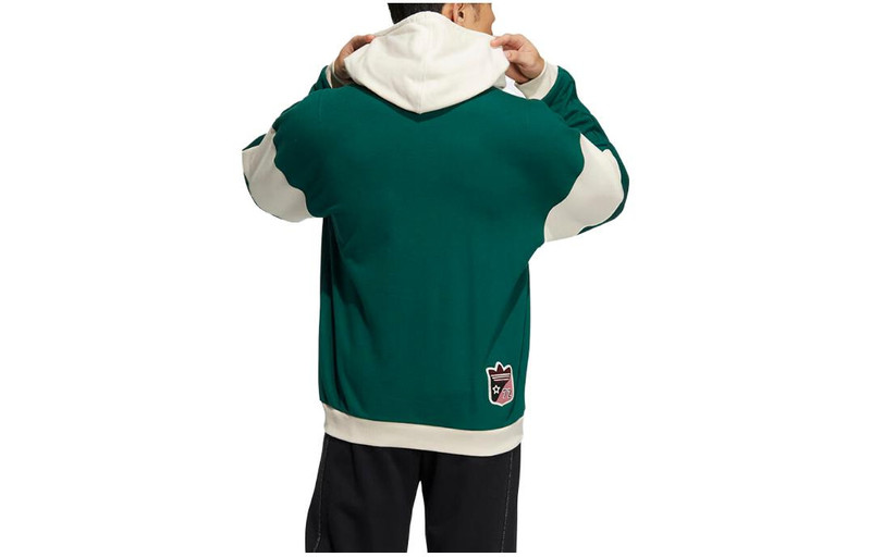 adidas adidas originals Anti University Hoodie 'Dark Green White' HY7222 outlook