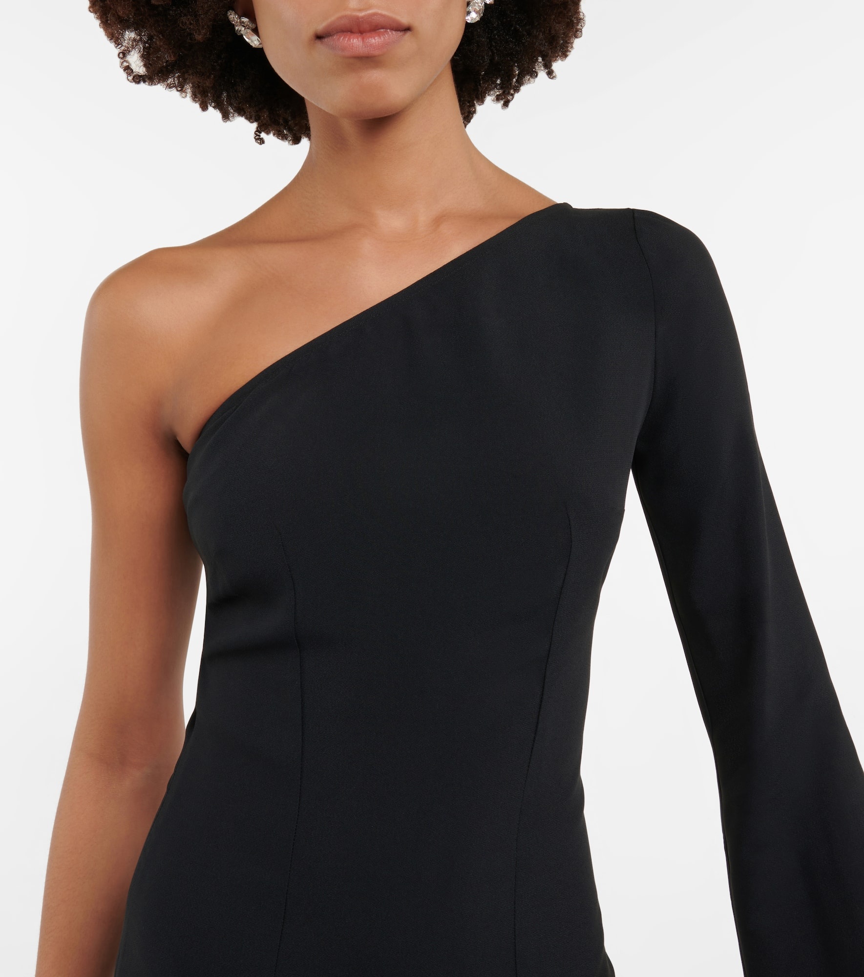 Aventador fringed one-shoulder midi dress - 4