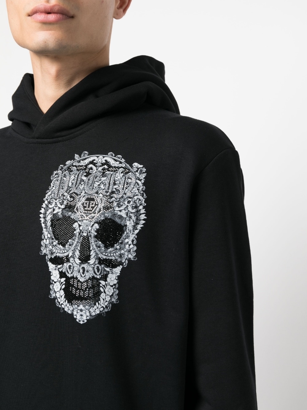 Baroque Skull cotton hoodie - 5