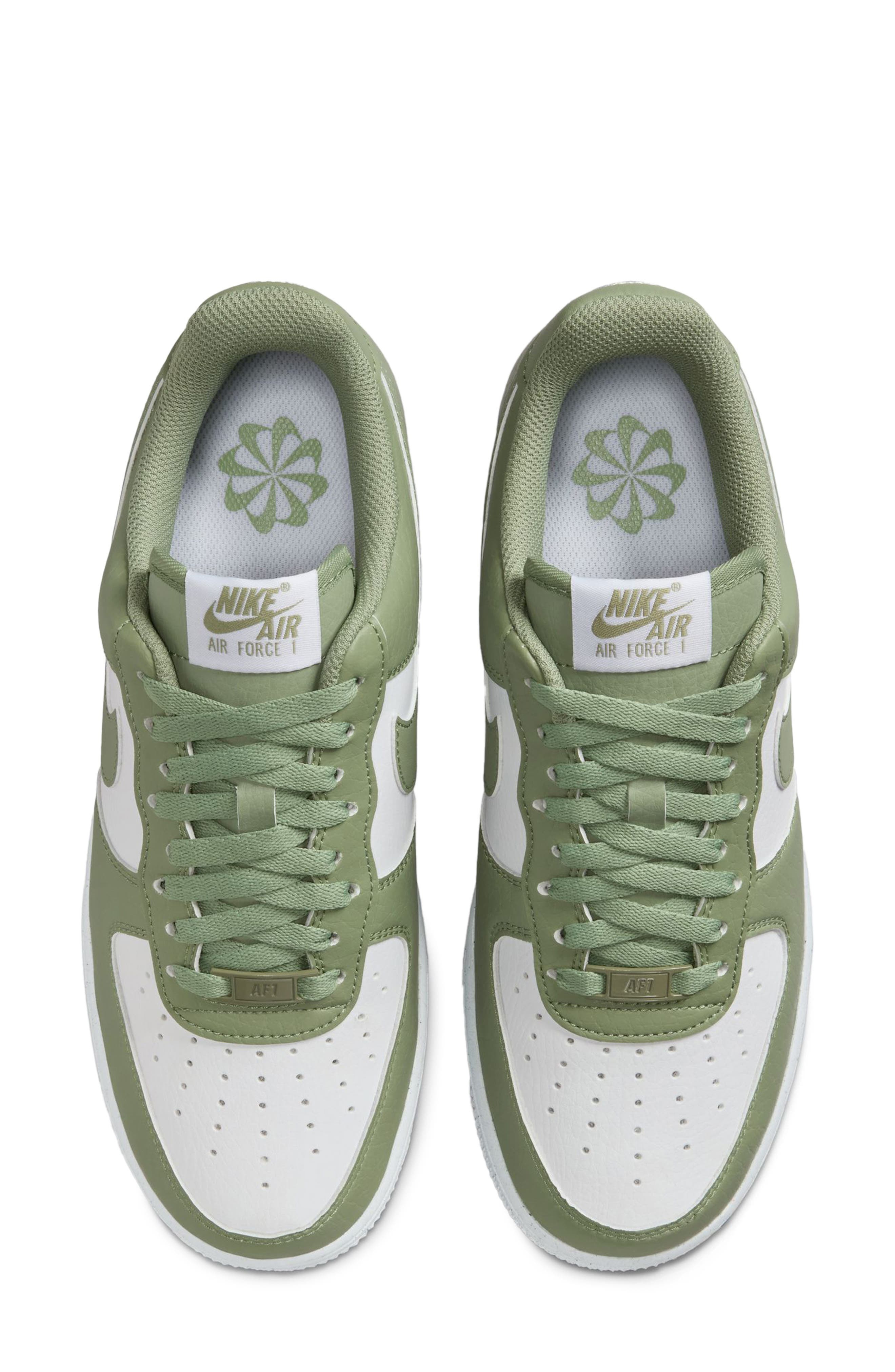 Nike Air Force 1 '07 SE Sneaker in White/Oil Green/White at Nordstrom - 3