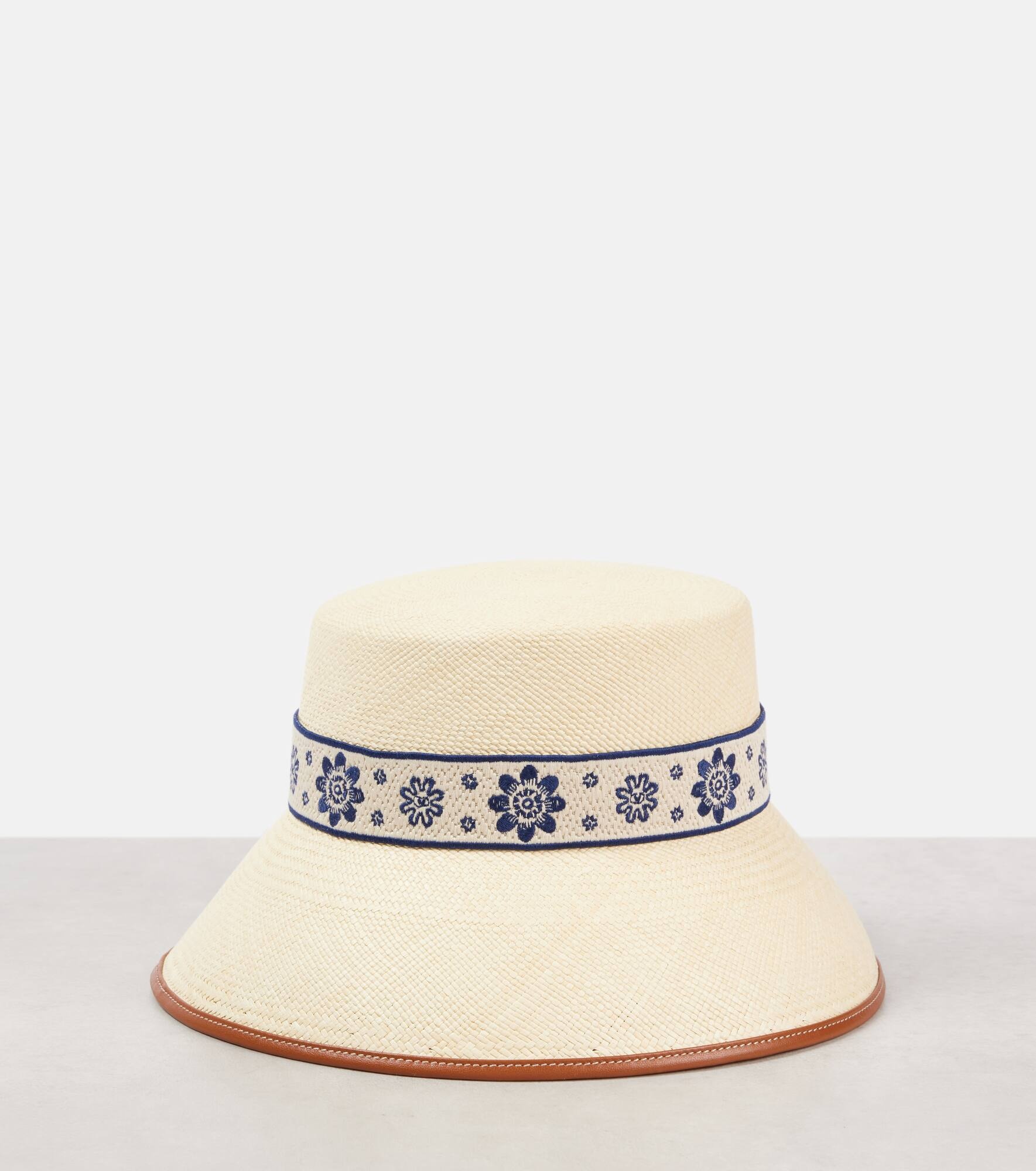 Antibes VLogo straw bucket hat - 4