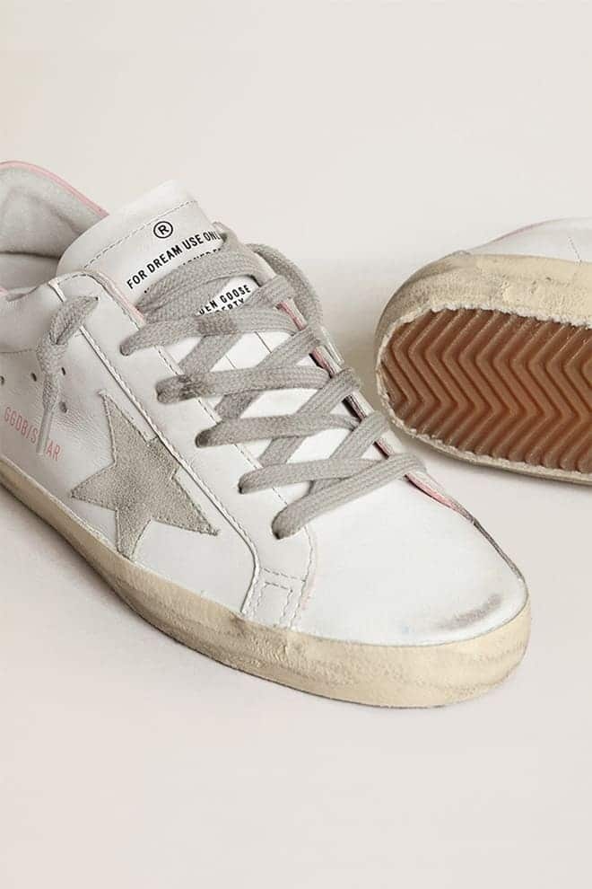 Women's Super-Star with gray suede star and pink leather heel tab - 3