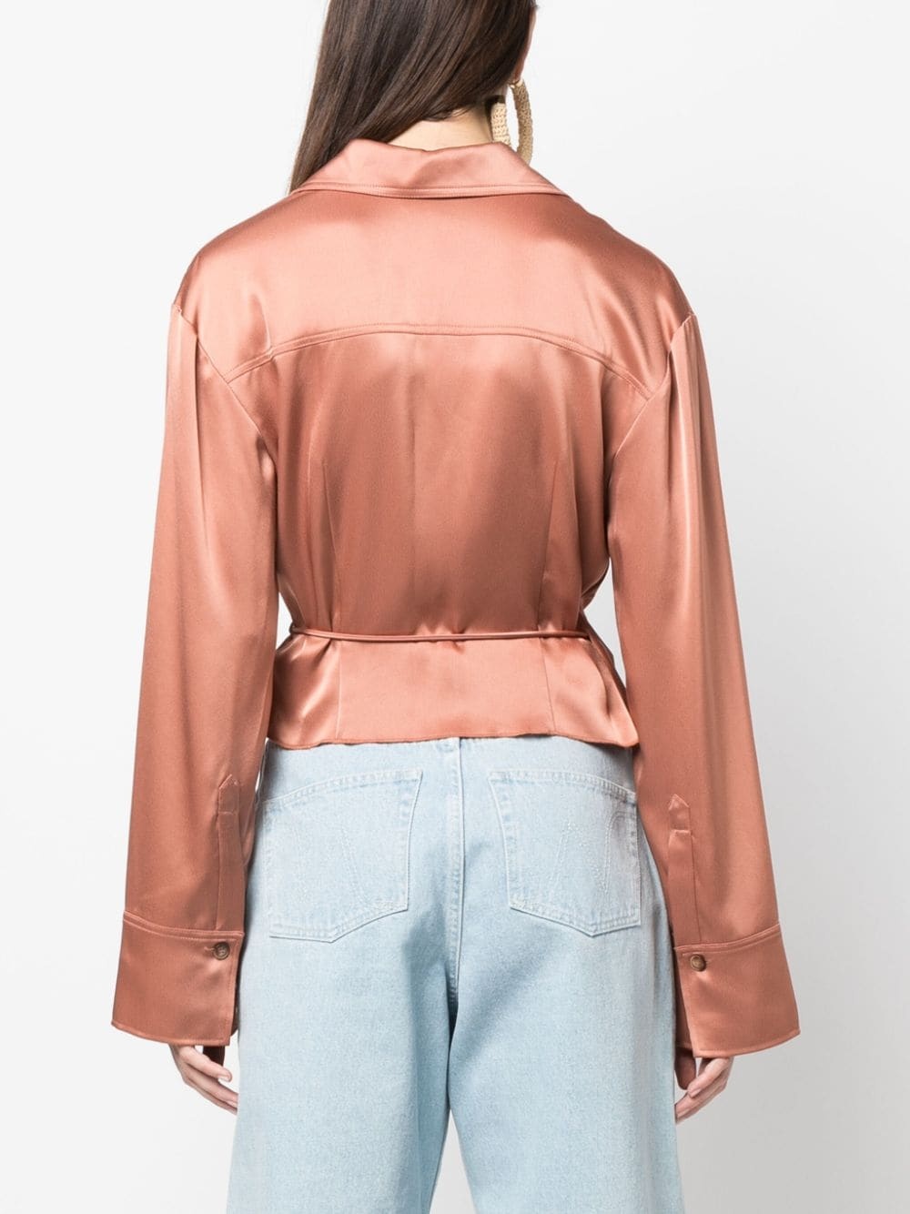 satin wrap shirt - 4