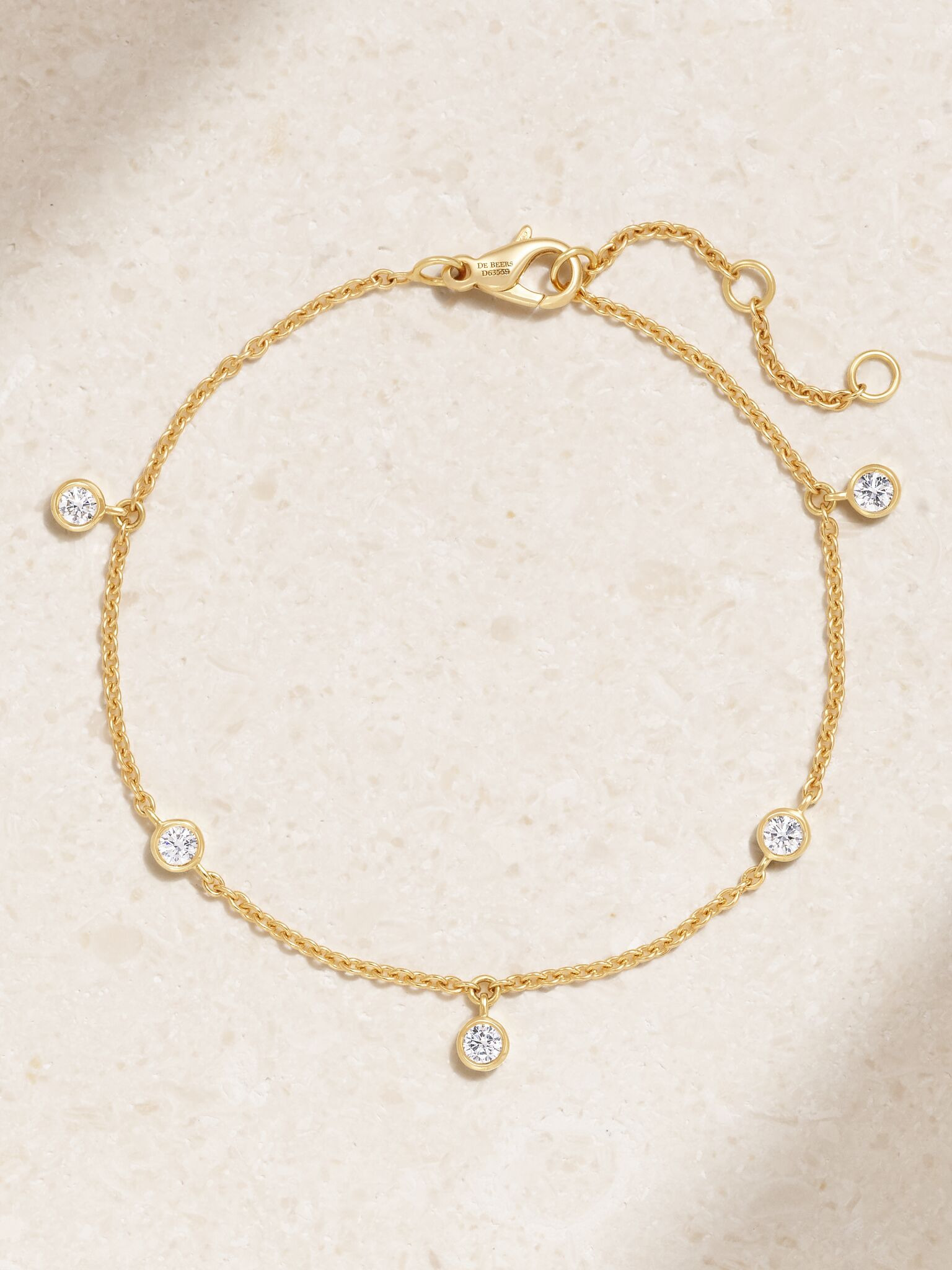 My First De Beers Clea 18-karat gold diamond bracelet Gold - 1