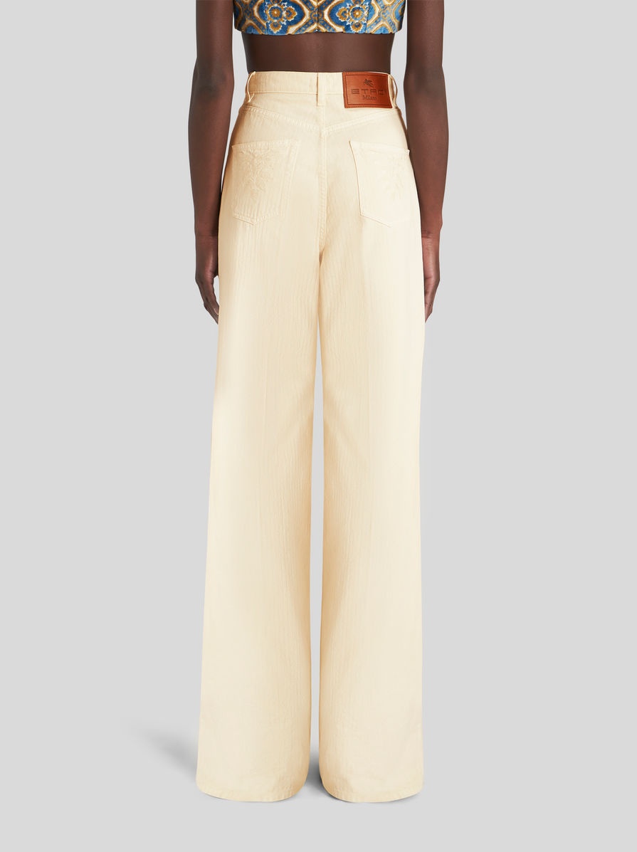JEANS WITH FOLIAGE POCKETS - 4
