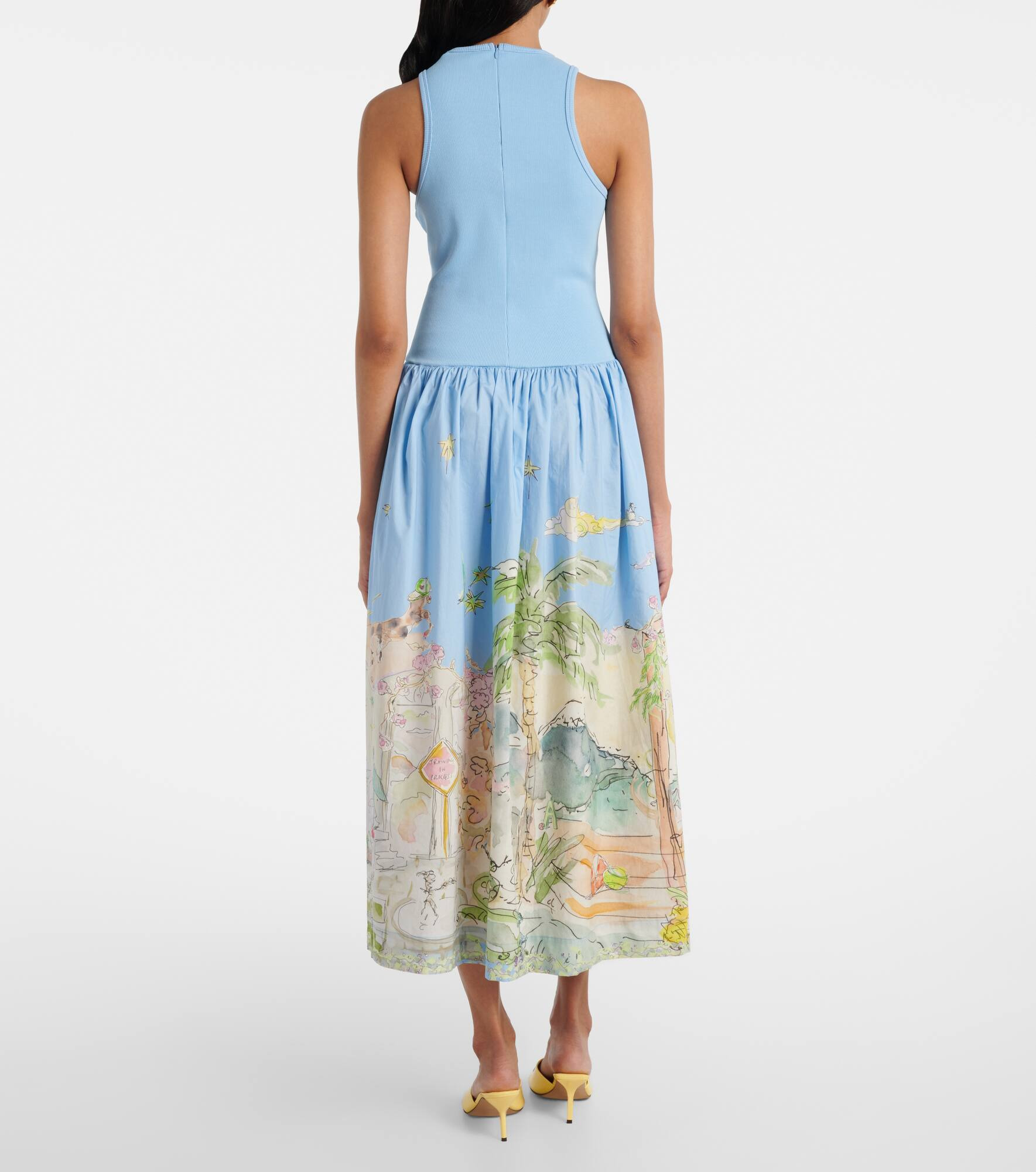 Anouk printed cotton midi dress - 3