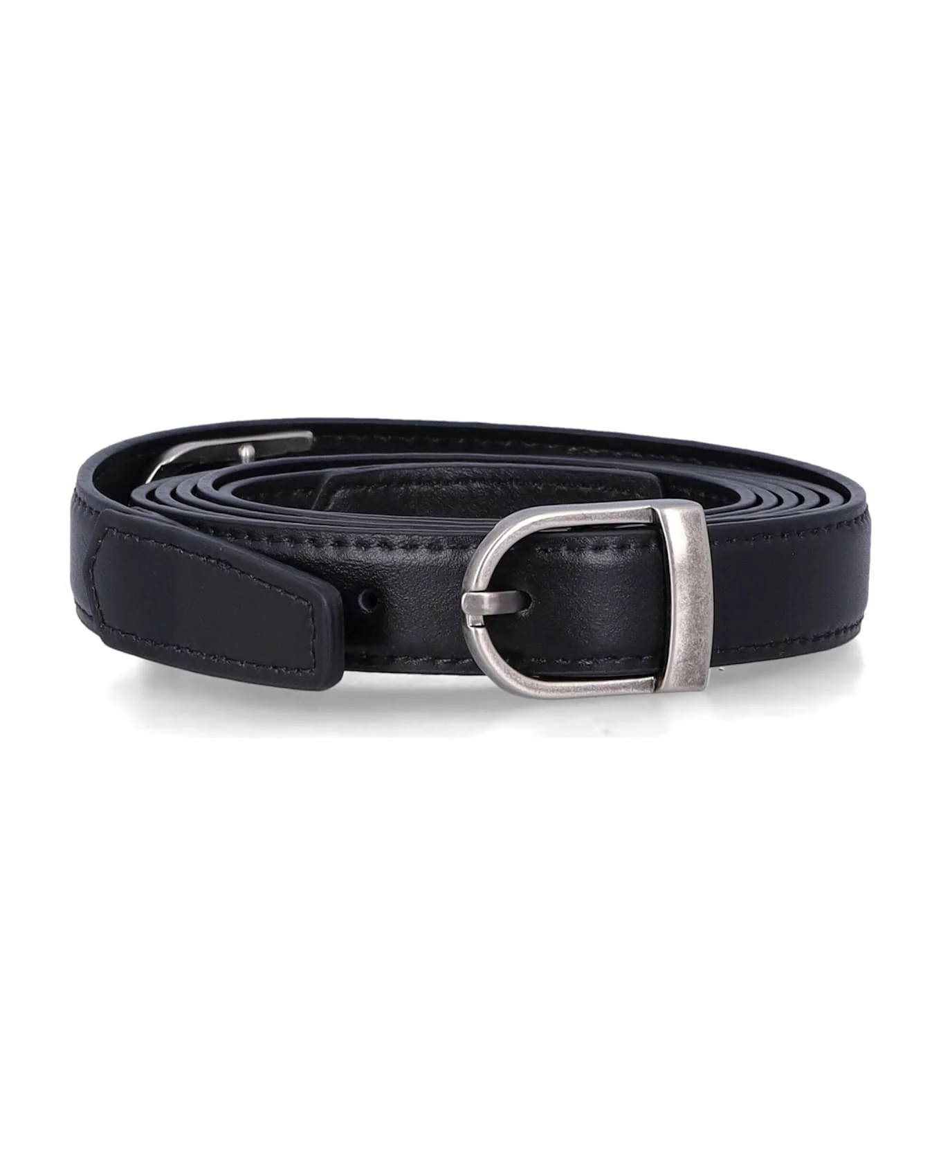 Low Classic Leather Two-way Buckle Belt - 1