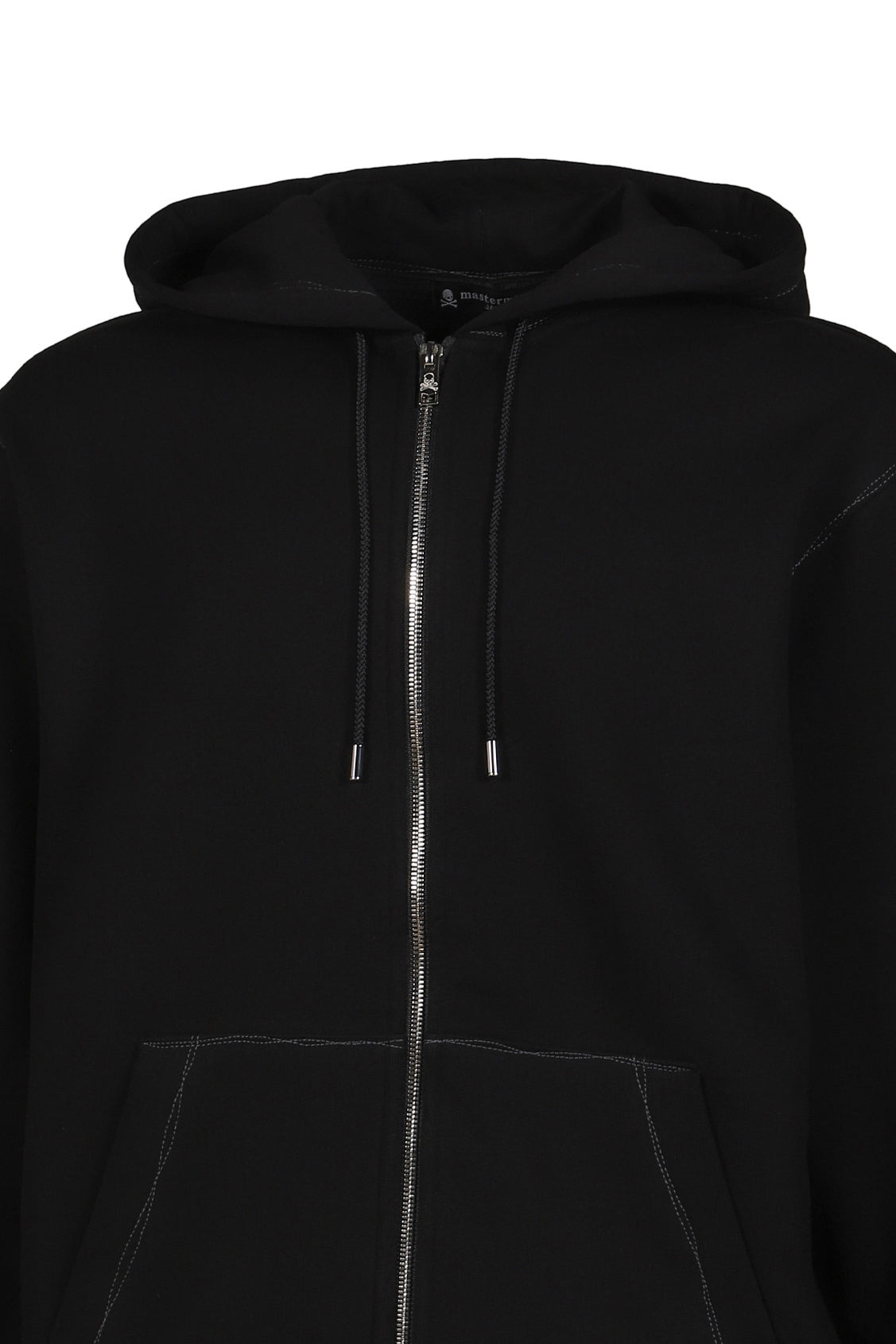STITCHED ZIP-UP HOODIE / BLK - 4