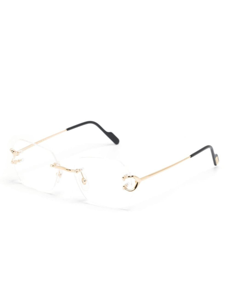 Cartier frameless square glasses outlook