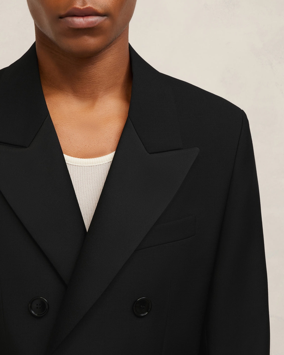 DOUBLE BREASTED SMOKING JACKET - 4
