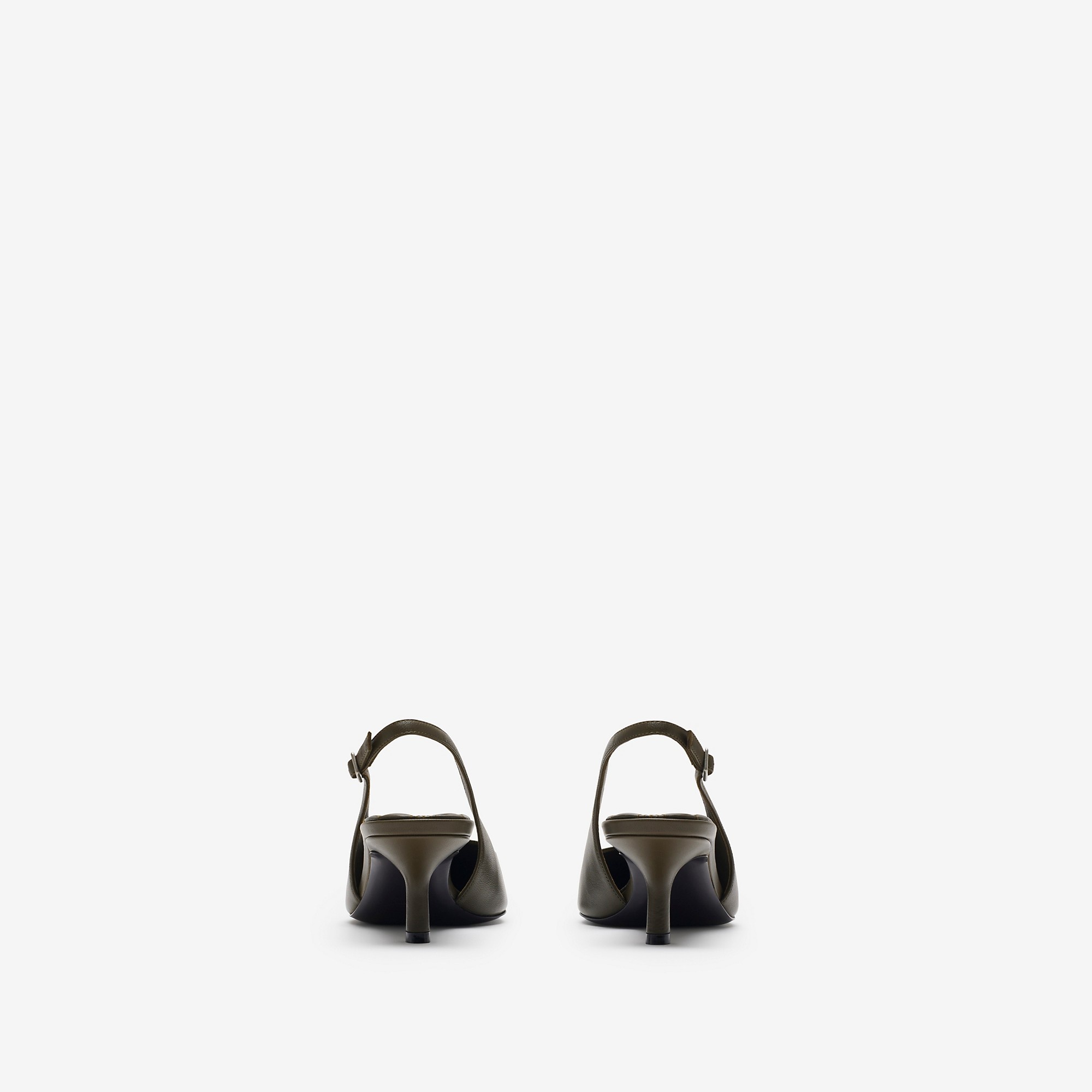 BURBERRY｜PUMPS(HEELS) (Leather Chisel Sling-back Pumps Burberry Chisel 50mm Slingback Pumps | Black | FARFETCH