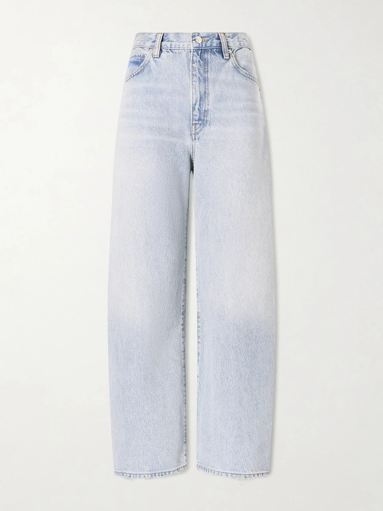 The Bow Crop Mid-rise Wide-leg Jeans - 1