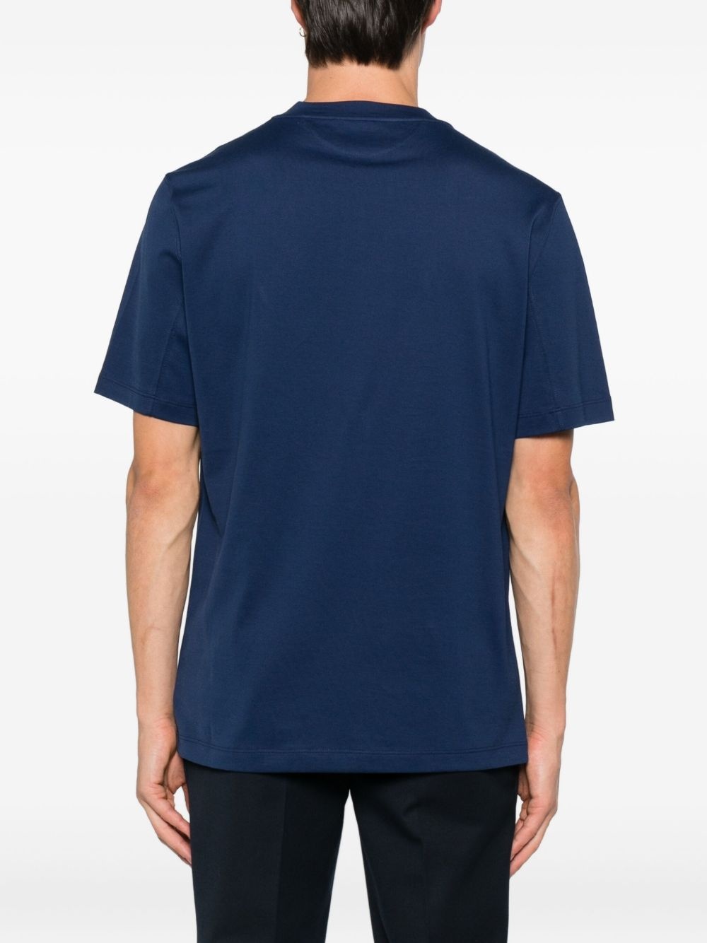 logo-detail cotton T-shirt - 3