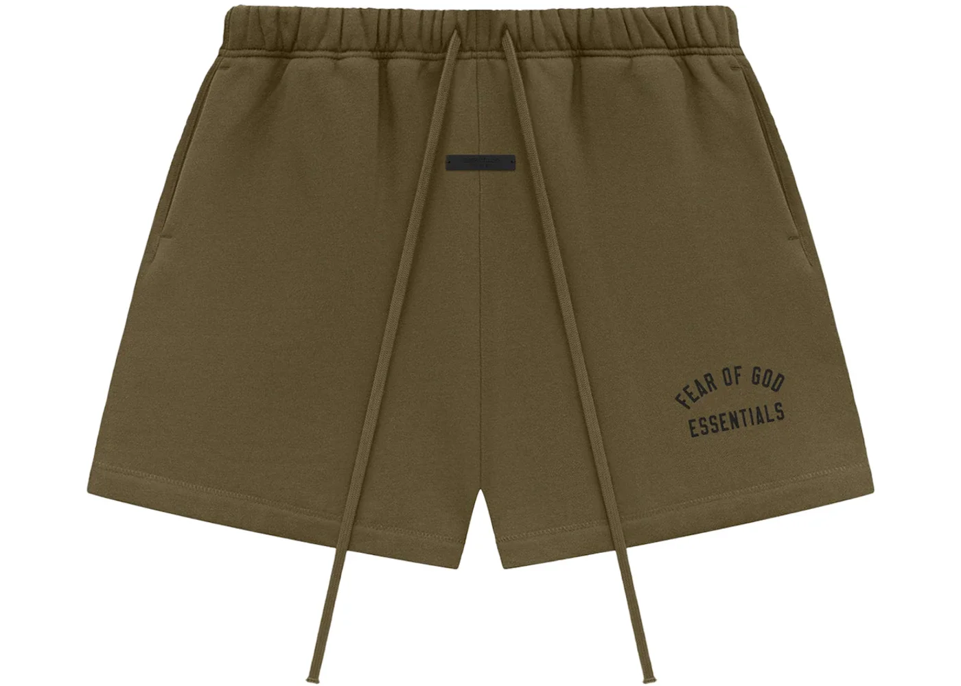 Fear of God Essentials Fleece Soccer Short Olive - 1