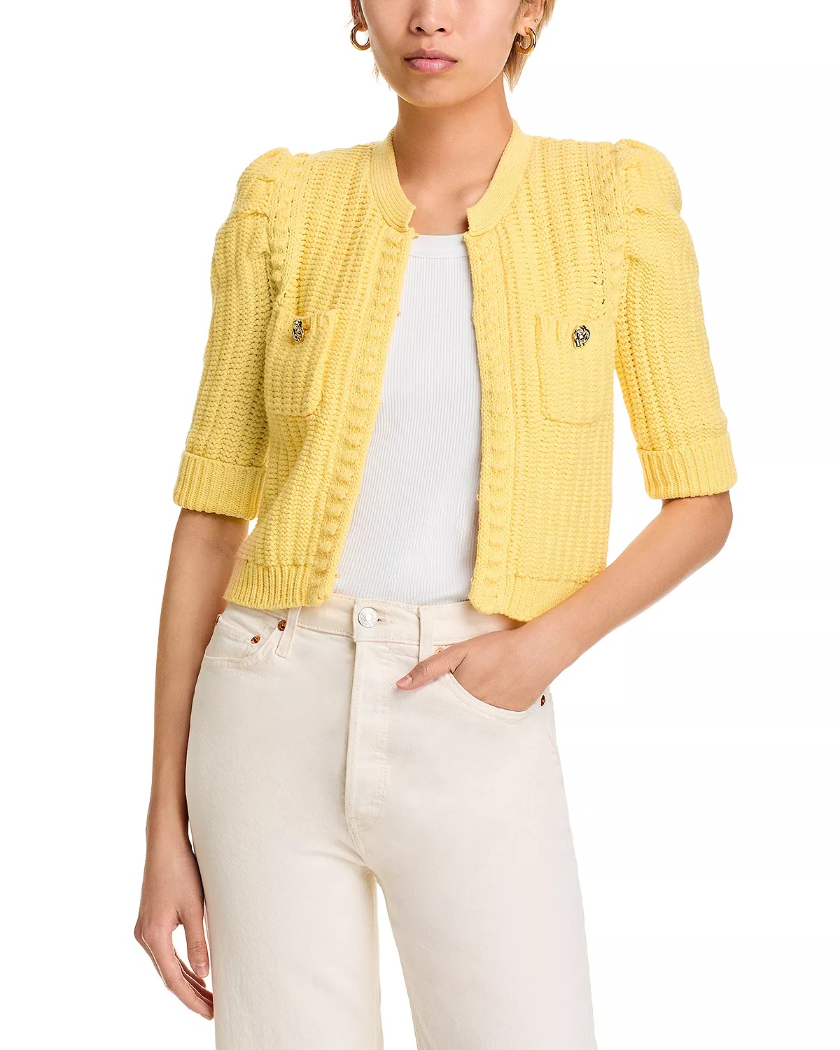 Delilah Crop Textured Cardigan - 1